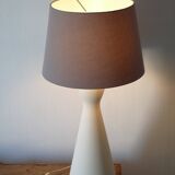 White ceramic table lamp - manufacture of Lunéville