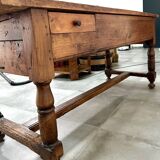 Large farm table - solid cherry - superb patina