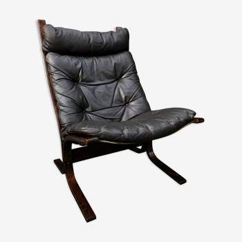 Leather Siesta armchair by Ingmar Relling for Westnofa, 1960s