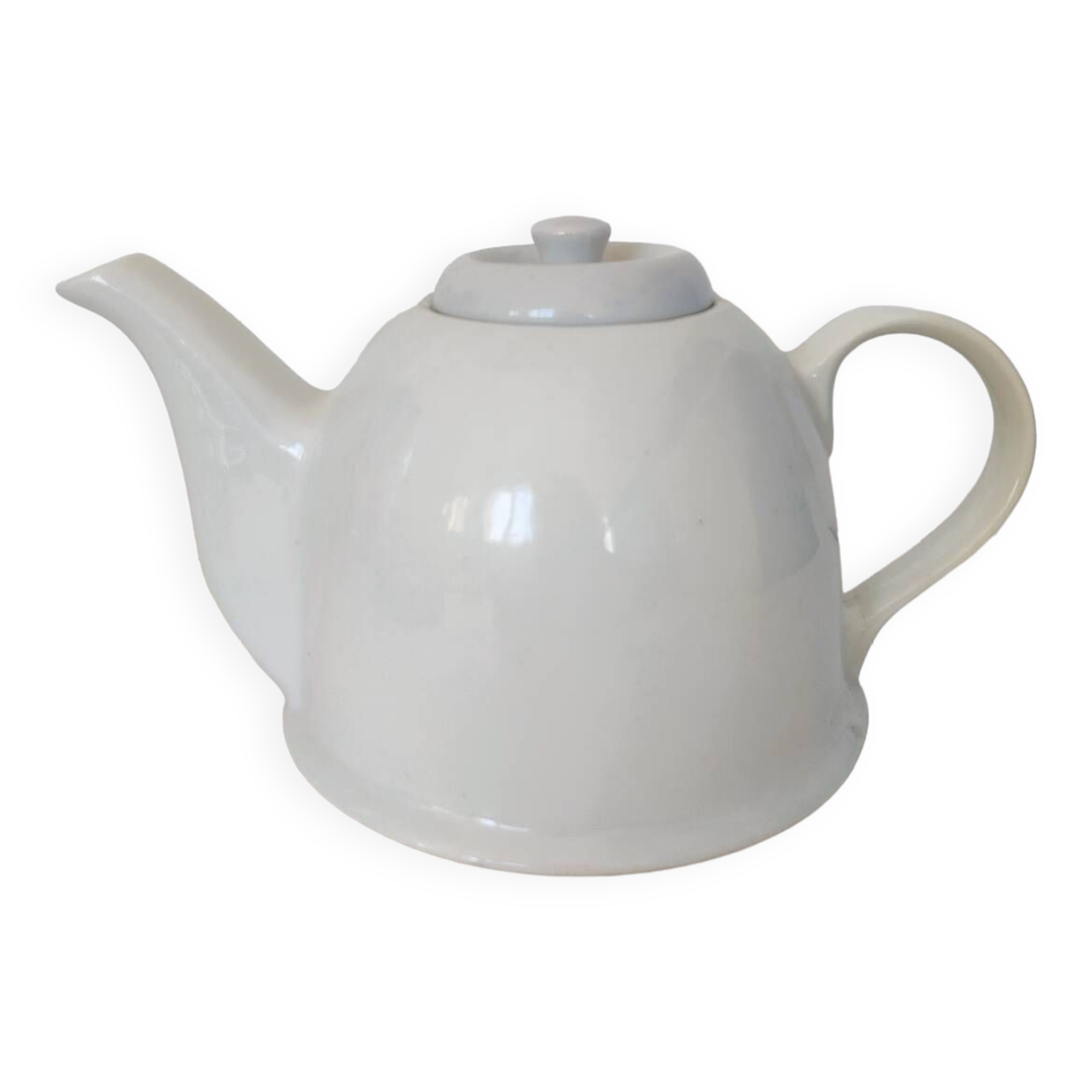 Small white porcelain teapot