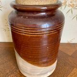 Old sandstone pot with cork lid