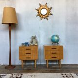 Paire de mini commodes des années 50 60