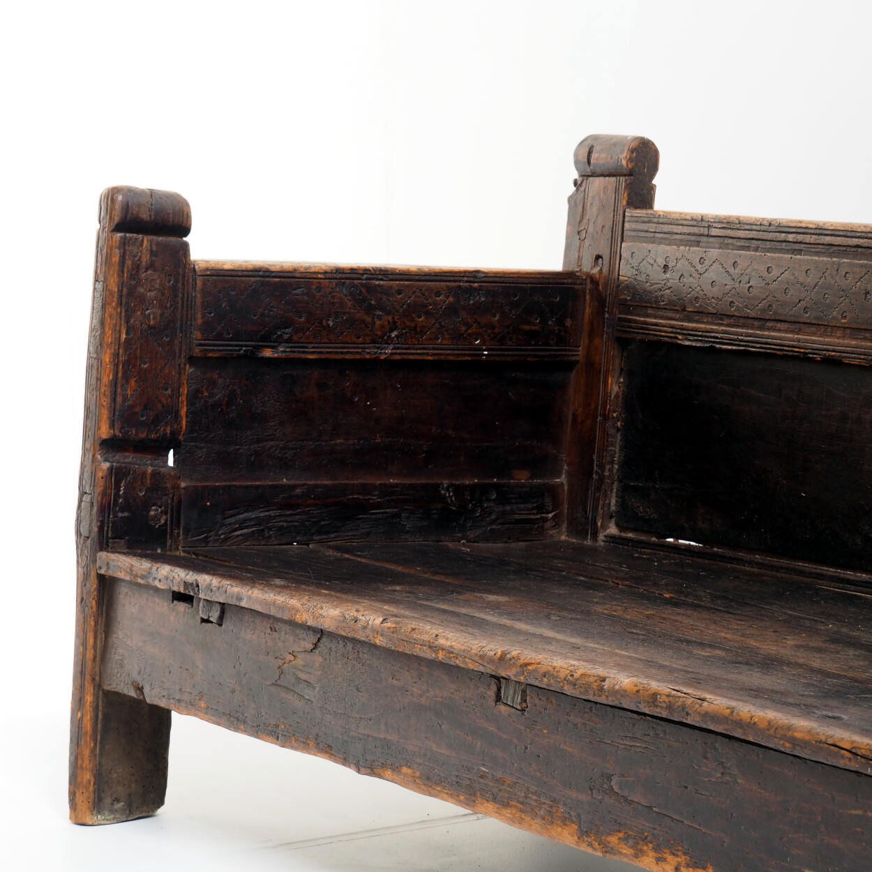 18th Century Spanish Wooden Bench with Beautiful Patina