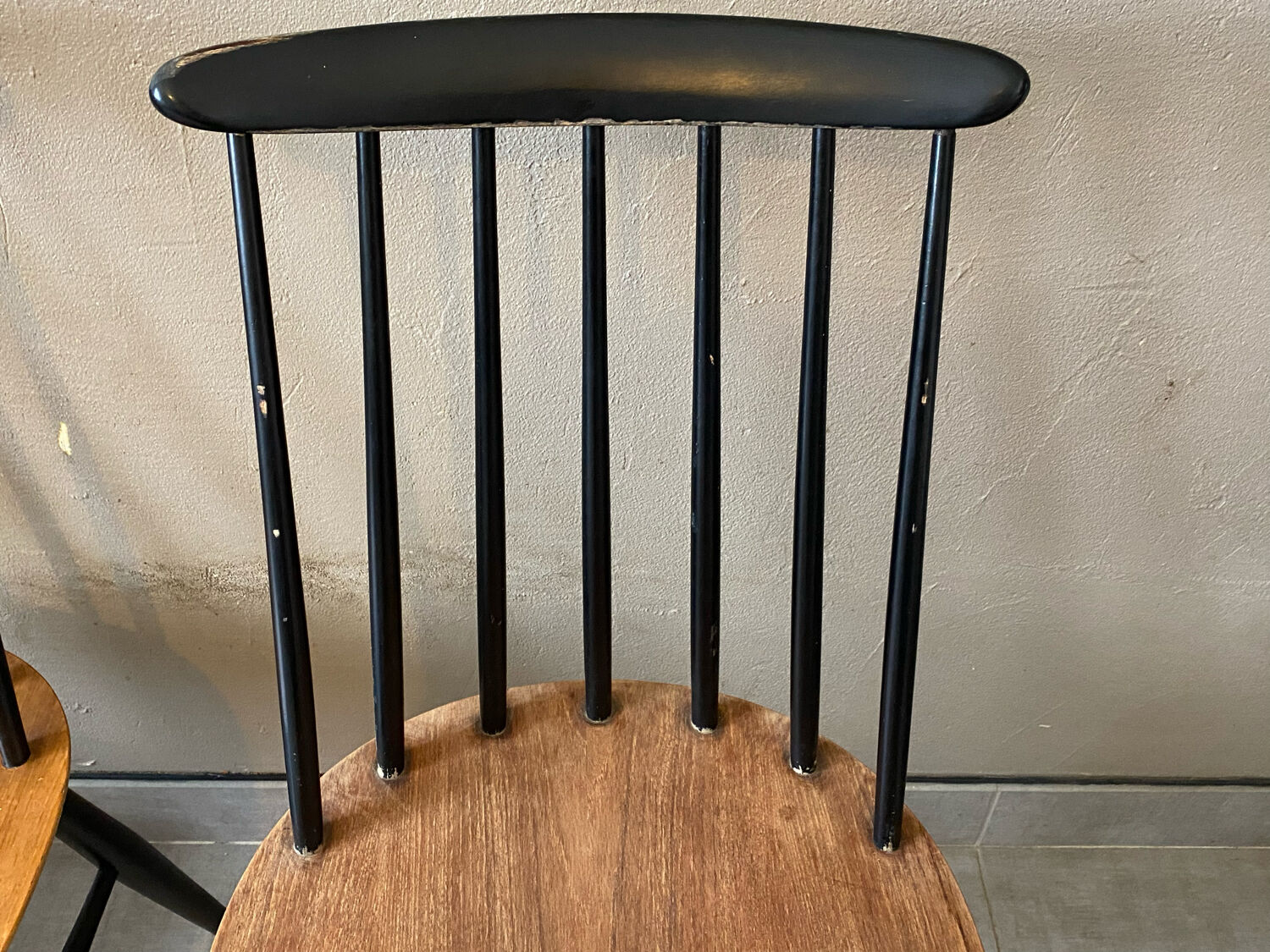 3 vintage Fanett chairs, Tapiovaara model, Stol Kamnik edition