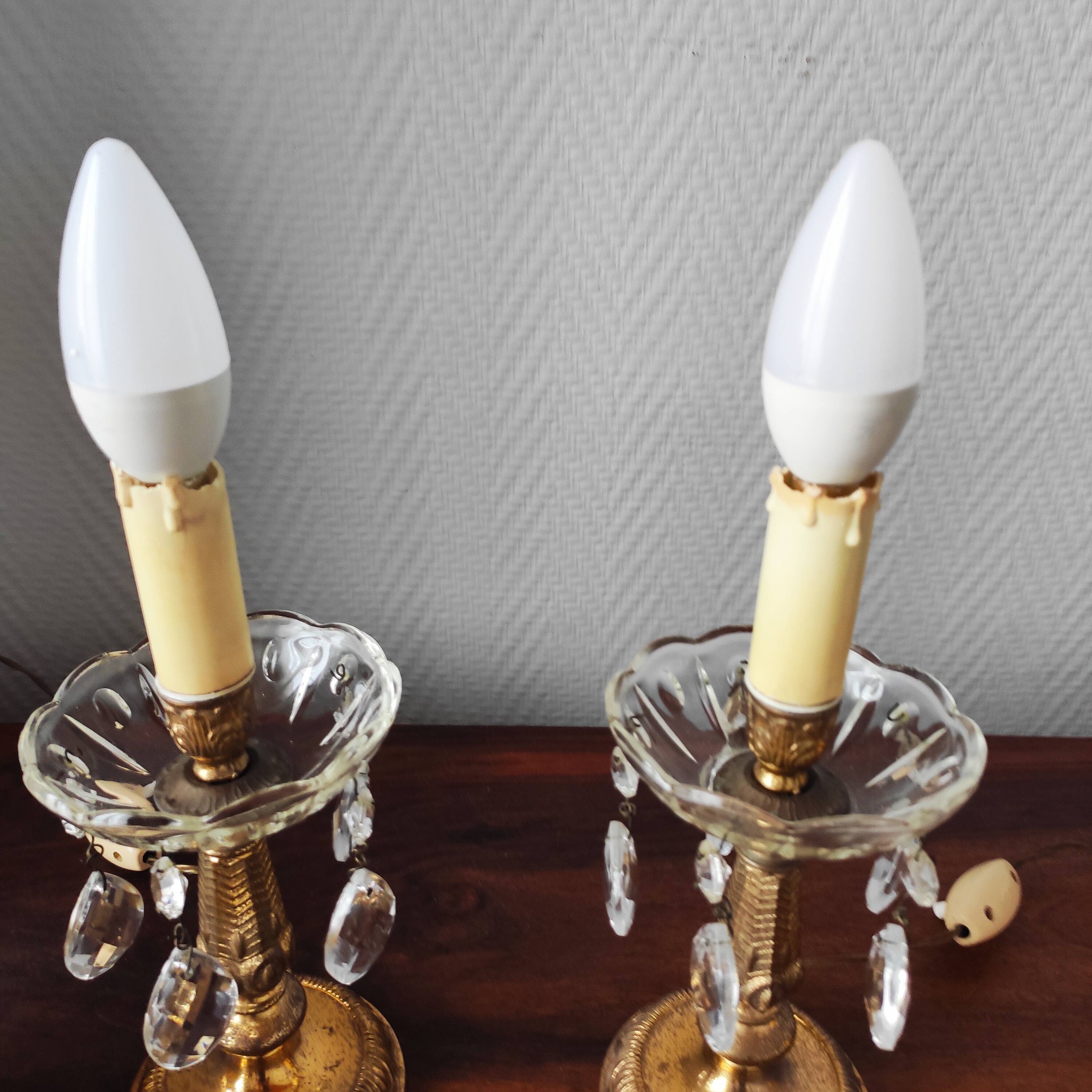 Paire de lampes classique vintage 1950