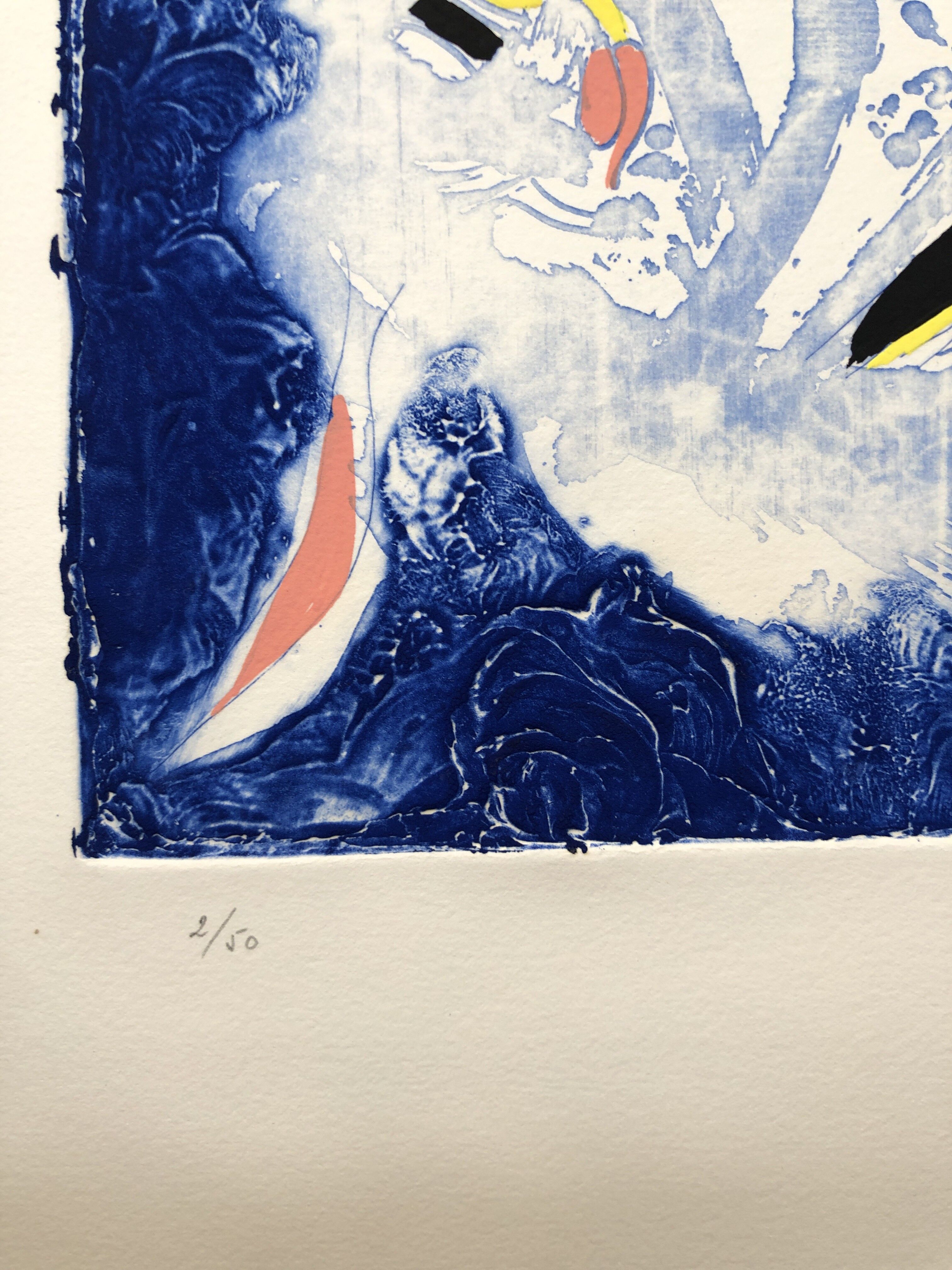 Josep guinovart, mare nostrum 14, 1985. original engraving signed and numbered