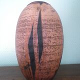 Artisanal pottery, terra sigillata vase, raku firing
