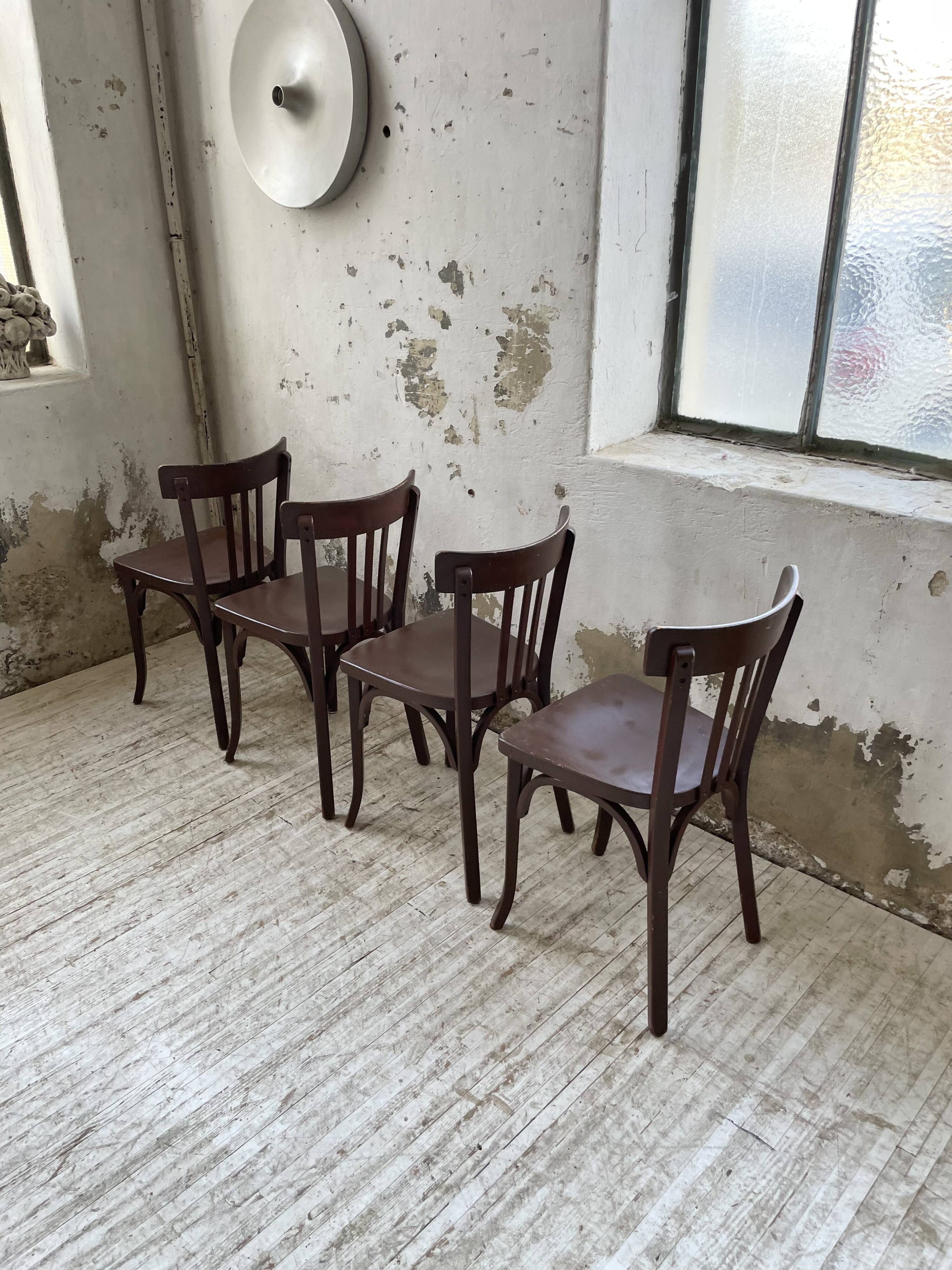 Set of 4 Baumann bistro chairs