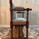 Small office bench in mahogany in the Louis XIII style.