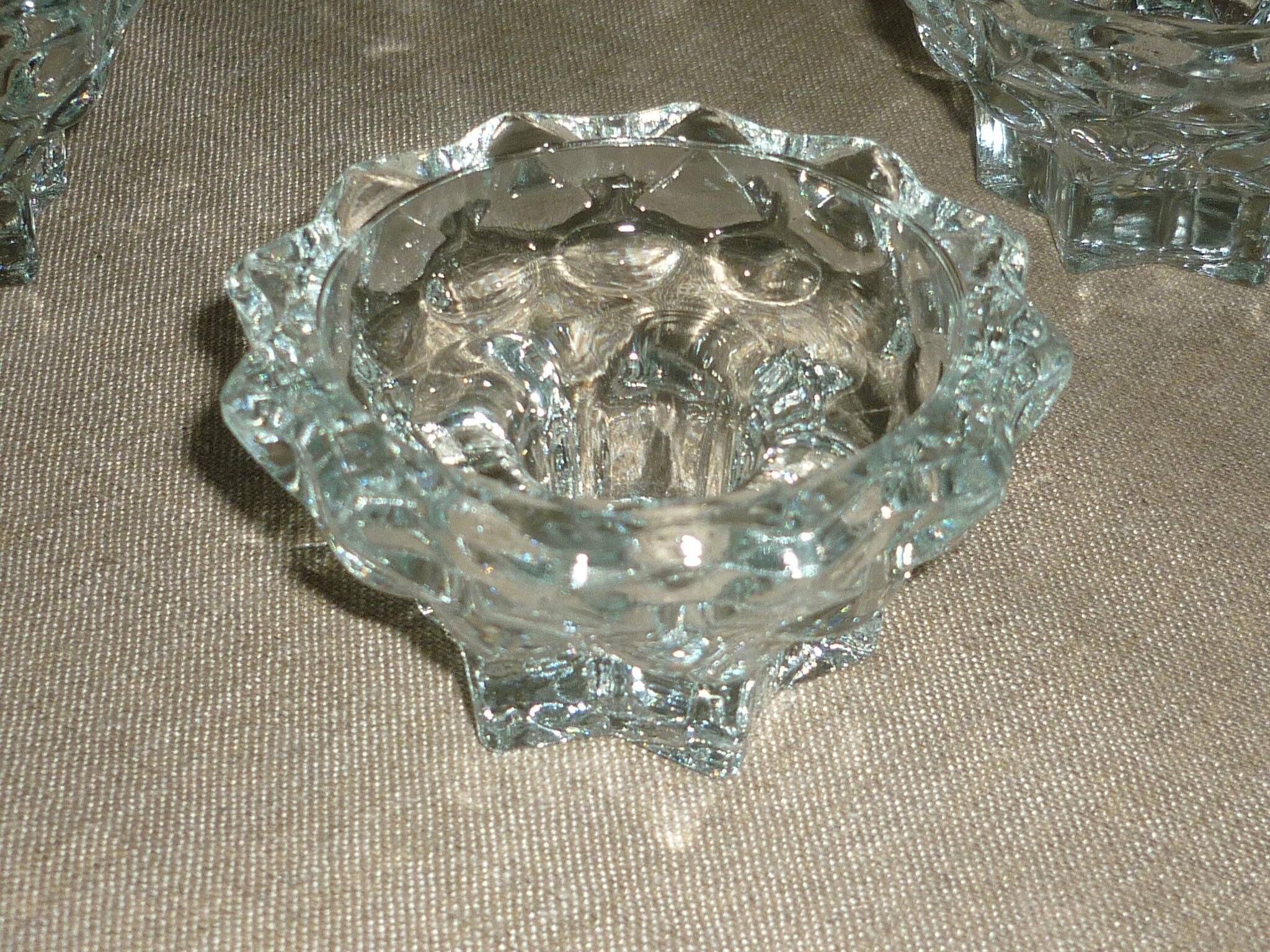Paire de 2 bougeoirs en cristal