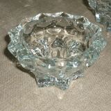Pair of 2 crystal candlesticks
