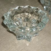 Paire de 2 bougeoirs en cristal