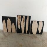 Triptych small abstract paintings