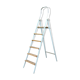 Vintage stepladder blue wooden steps