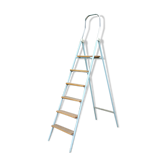 Vintage stepladder blue wooden steps