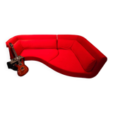 Ligne Roset “Yang” sofa, in red Kvadrat “Divina” fabric