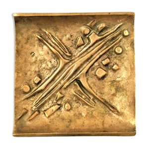 Cendrier en bronze doré par Alfieri