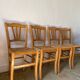 Lot 4 chaises paillées