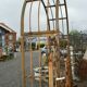 Arche de jardin avec portillon en fer forgé