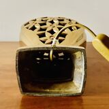 Lampe vintage en laiton massif ajouré