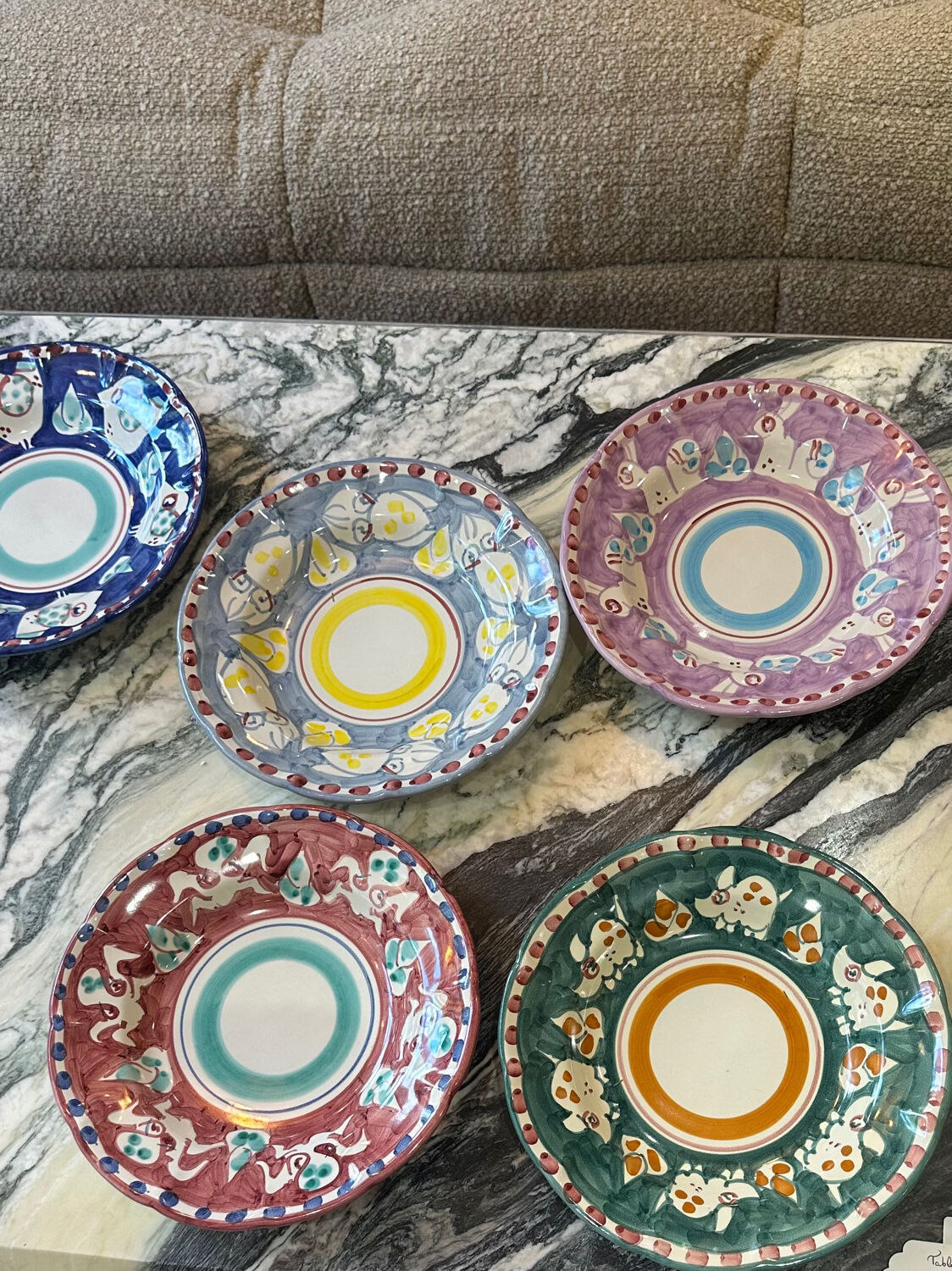 Italian plate in ceramic