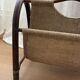 Vintage Rattan & Jute Magazine Rack | Bohemian Mid-Century Style | 197
