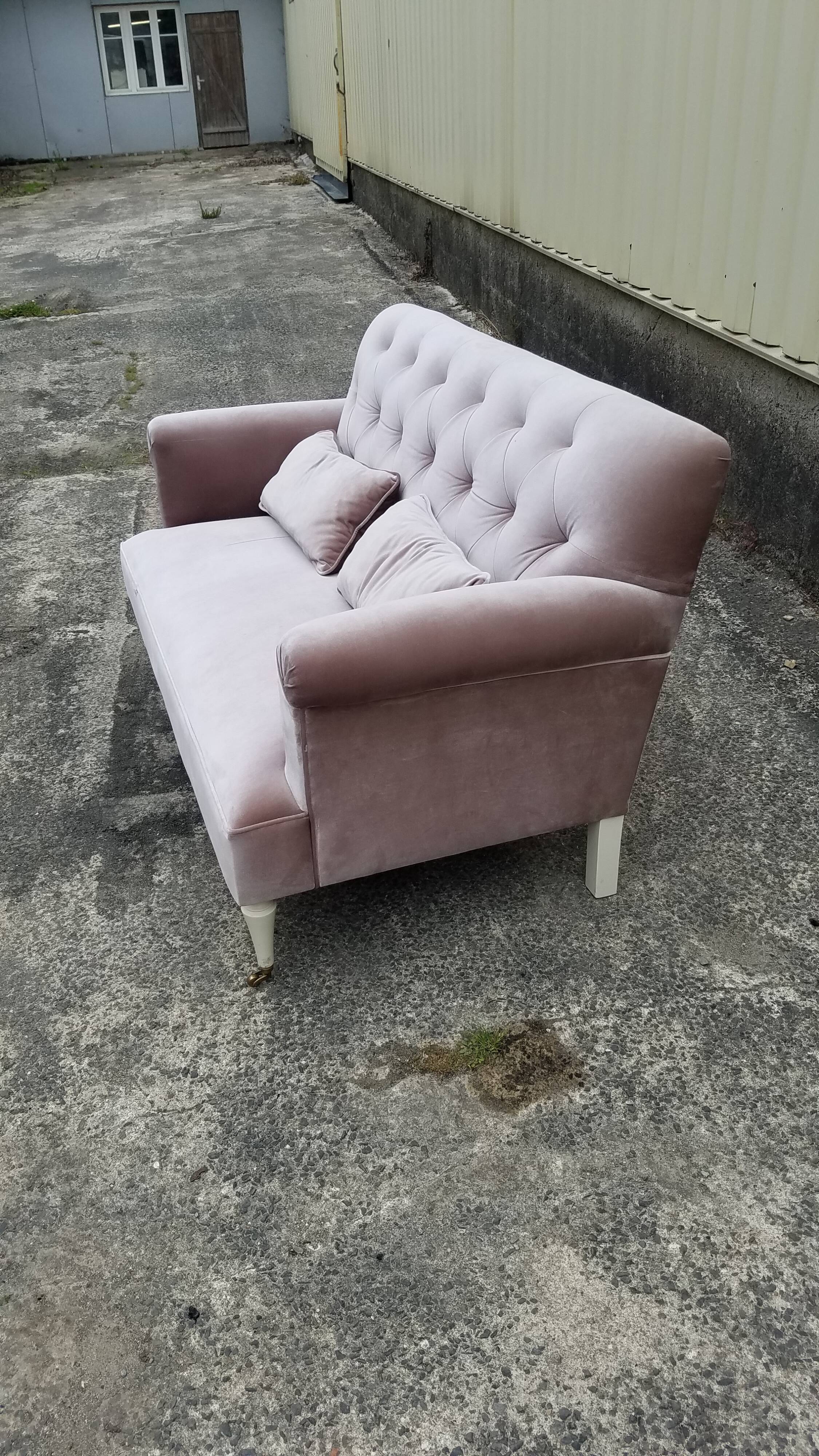 Velvet sofa