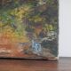 Oil on canvas painting forest by the sea