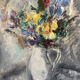 Autumn bouquet, oil on panel signed