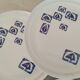 Flat plates in Paris porcelain decor Lima