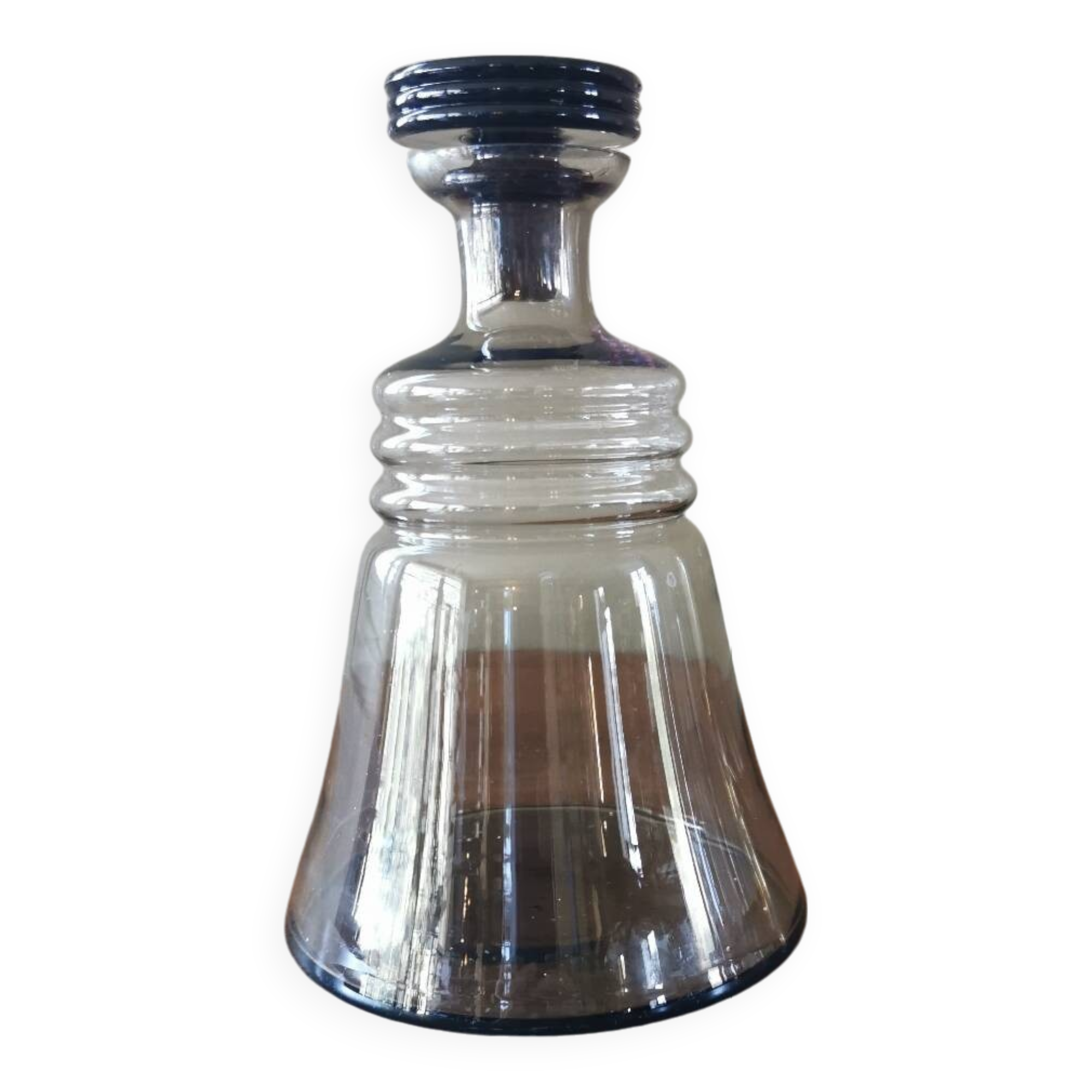 Art Deco smoked glass carafe