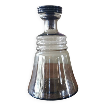Carafe art déco en verre fumé