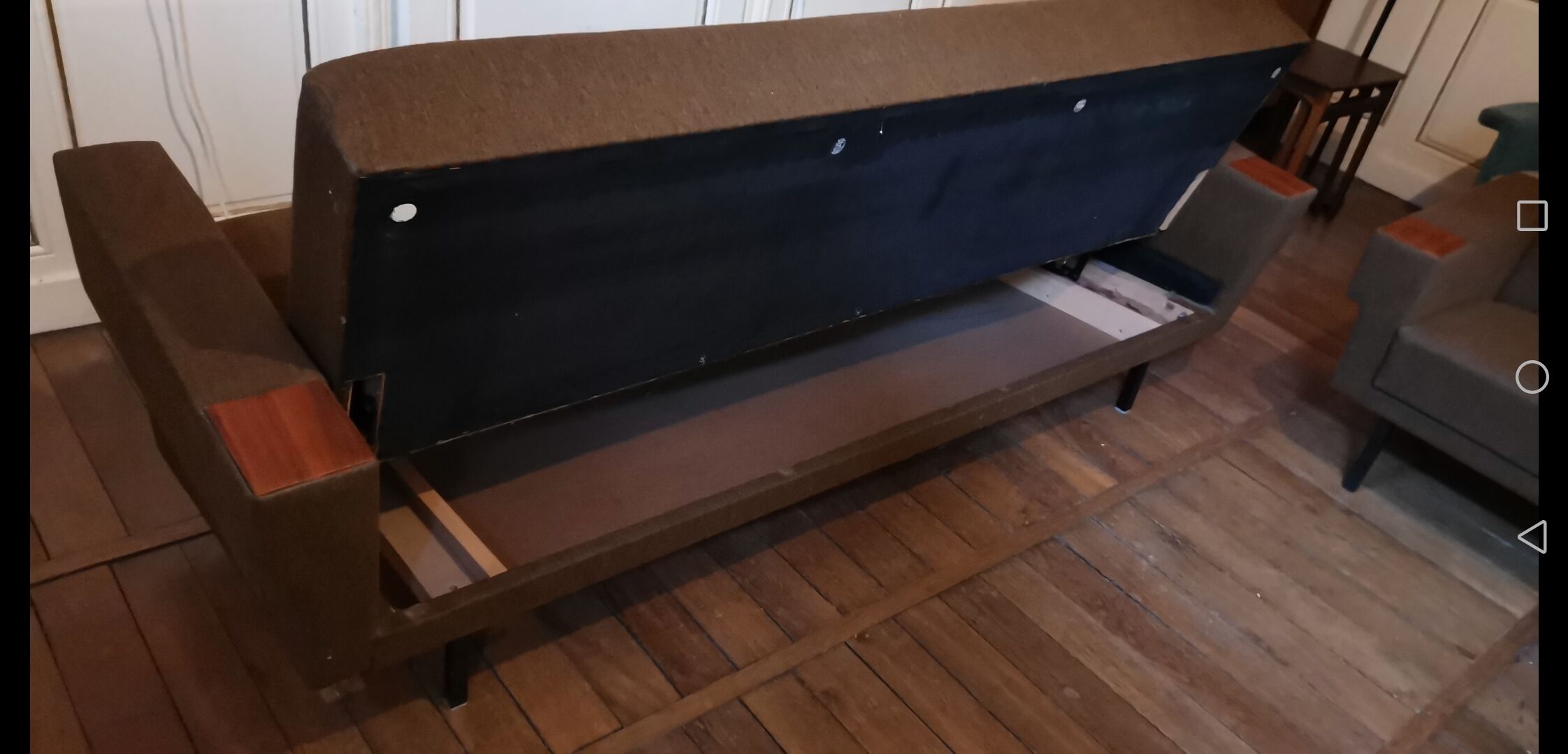 Sofa sofa daybed convertible 60 years 70 khaki