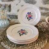 6 Assiettes à dessert Digoin Sarreguemines 9177