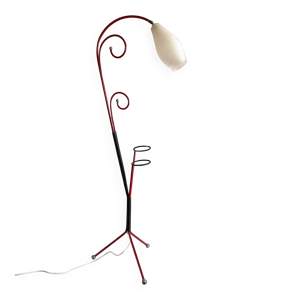 Lampadaire tripode 1950 - rouge