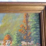 Table oil on wood park view