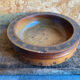 Vintage Carved Wood Pocket Box with Brass Inlays #D883