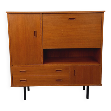 Meuble bibliothèque secrétaire de rangement vintage style scandinave
