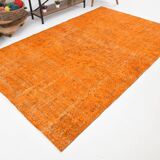 6x9 Pumpink orange vintage rug 181x287Cm SK 3400