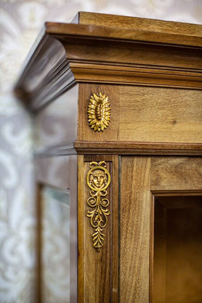 Vintage Bookcase with Brass, 1930s