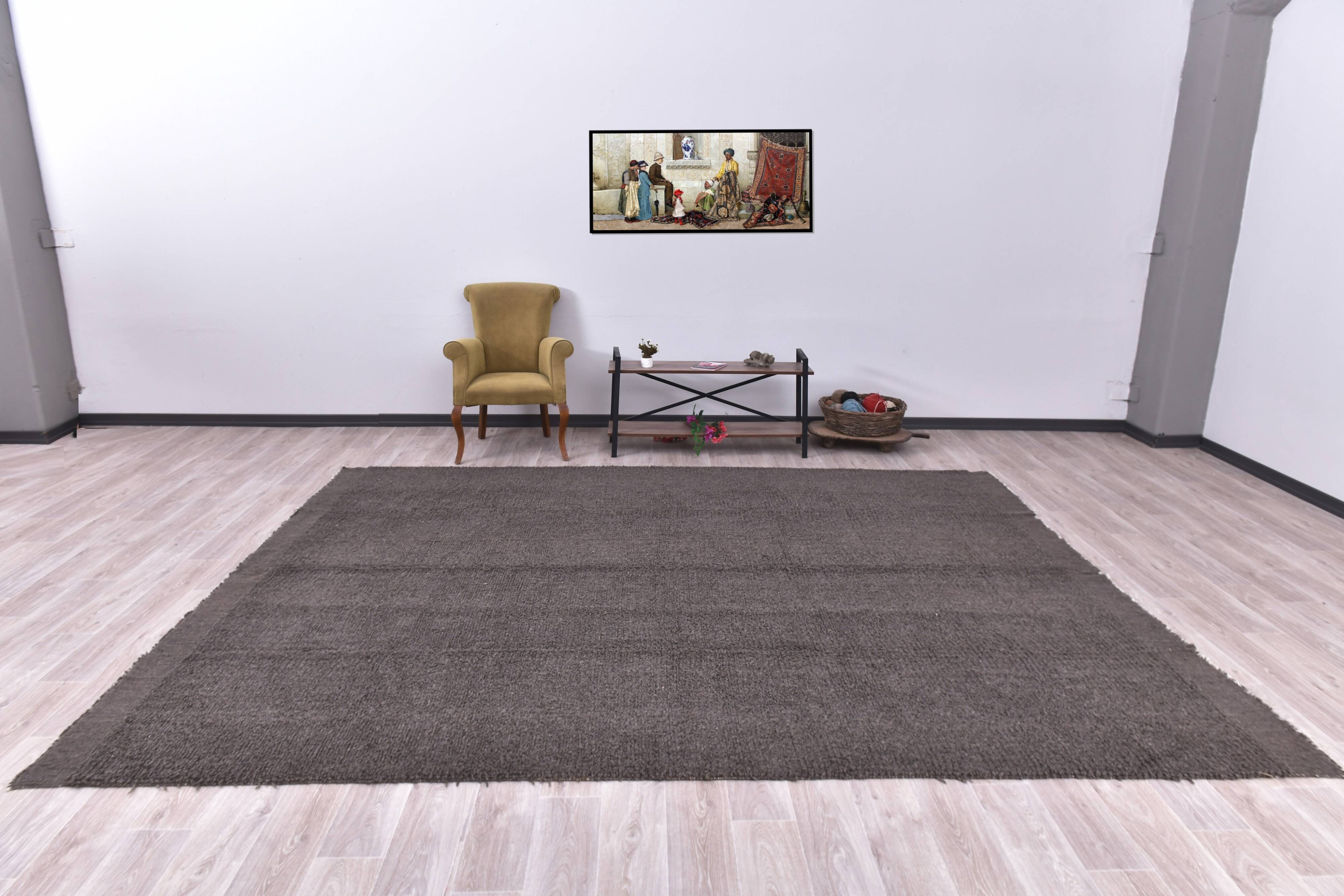 9x12 Large Brown Vintage Rug, 280x365Cm