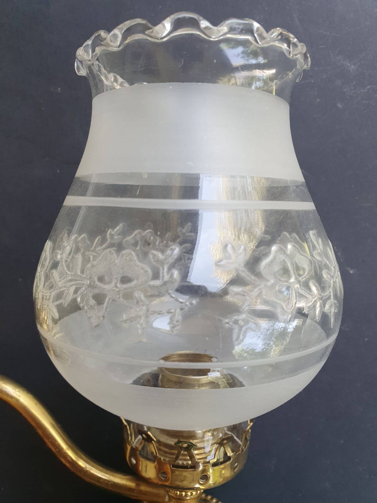 Pair of antique gold wall sconces