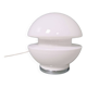 Space Age table lamp in white opaline and chrome metal, 1970