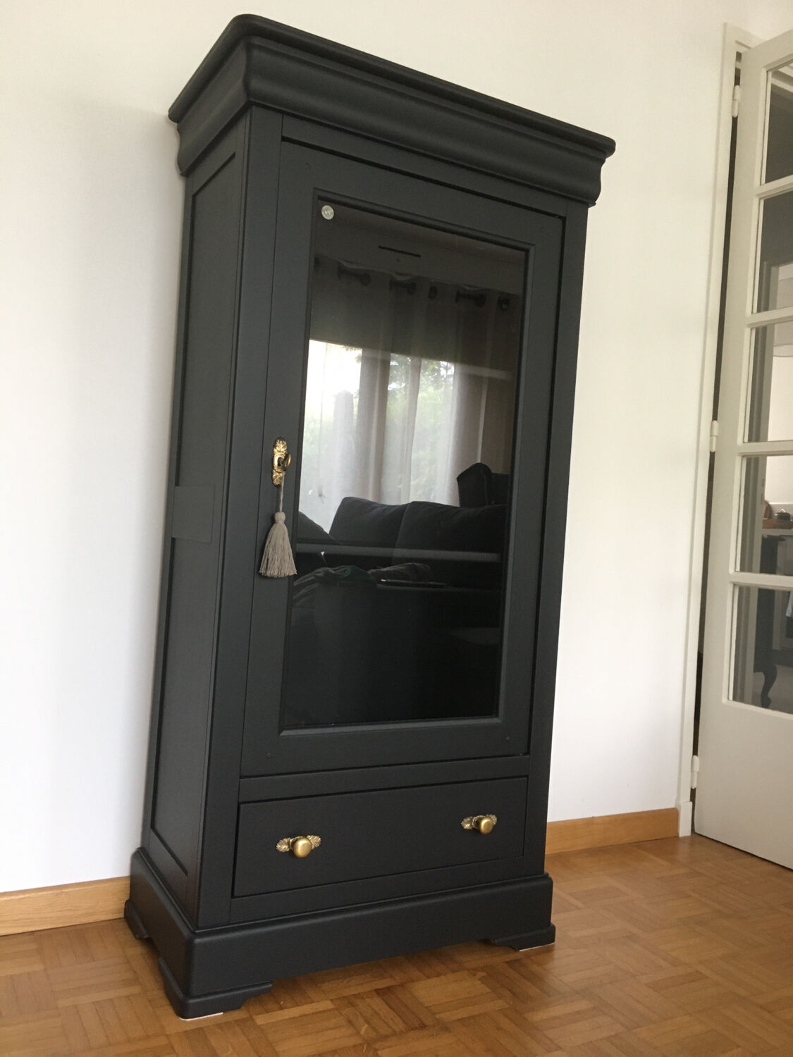 Black restyled vintage bookcase