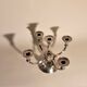 Candelabra 6 branches 50s silver metal