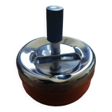 Vintage orange rotating ashtray