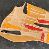 Flat, fruit cup design and vintage glazed ceramic