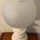 Vintage lamp in clichy glass and glazed ceramic