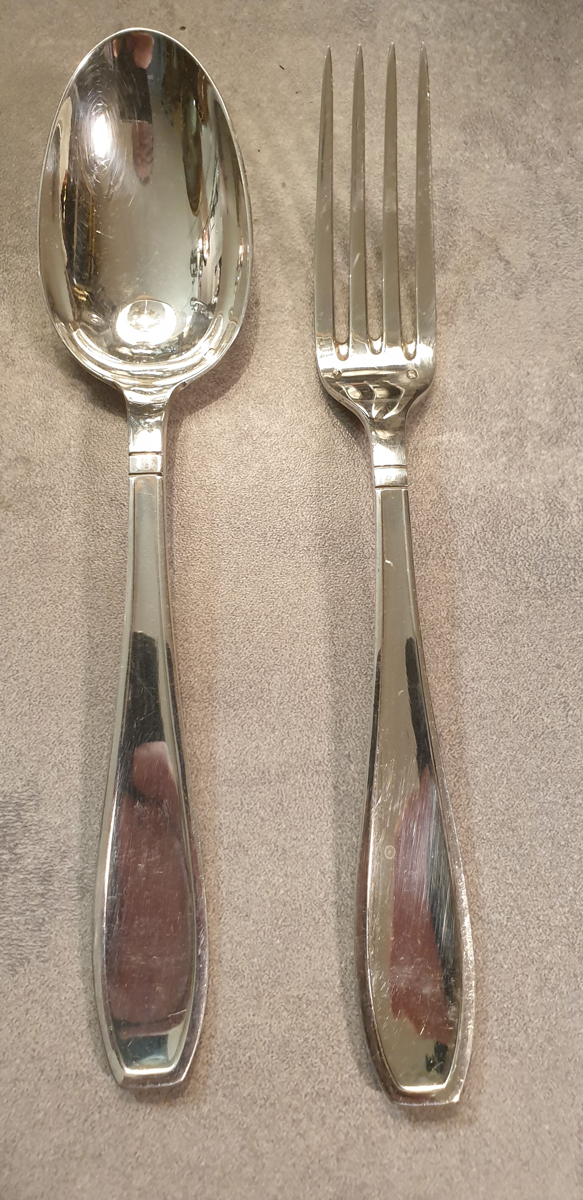 Silver cutlery 800 art deco