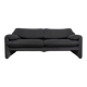 Cassina Maralunga 2.5-seater bicolour black/grey sofa